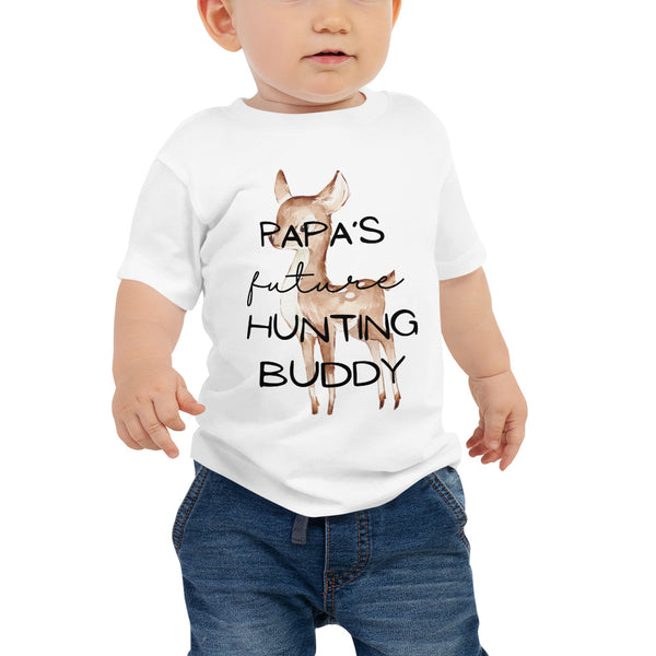 Papa's Future Hunting Buddy -Baby Jersey Short Sleeve Tee