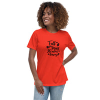 Fall for Jesus, He Never Leaves-Women's Relaxed T-Shirt