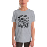 This Girl Will Change the World-Youth Short Sleeve T-Shirt